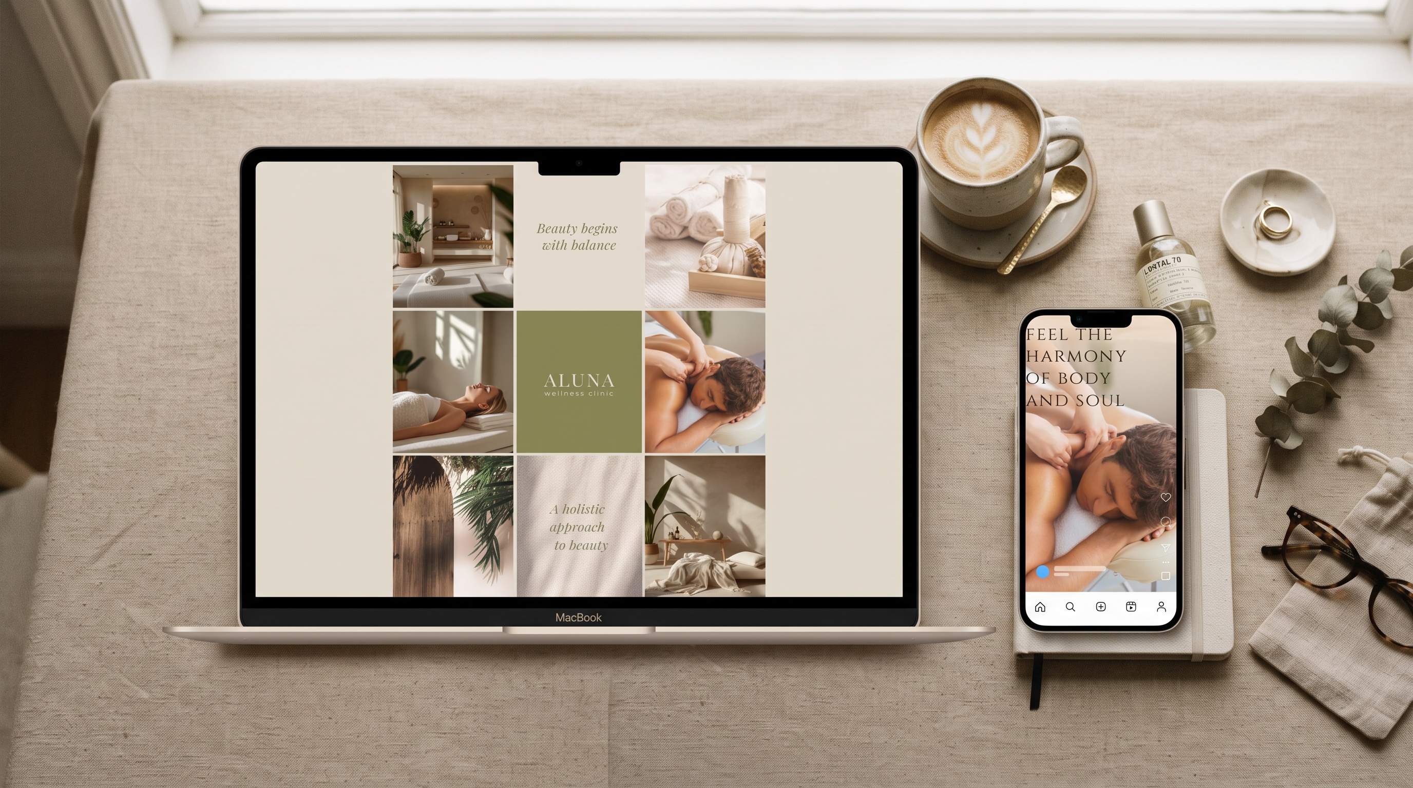 Minimal curated social feed on a smartphone